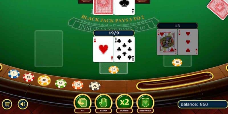 Game bài blackjack - tựa game đình đám nhiều người chơi tại Gemwin