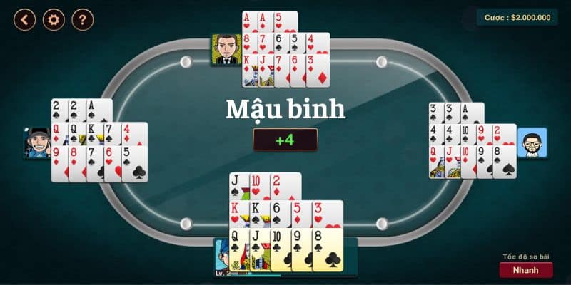 Mậu binh - thể loại game bài hấp dẫn có mặt tại app đánh bài đổi thưởng Gemwin